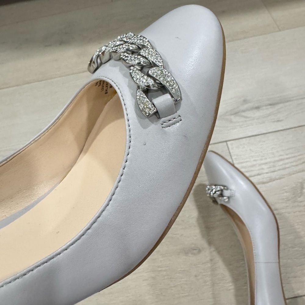 Karl Lagerfeld Sante Leather Embellished Pumps - Picture 10 of 11